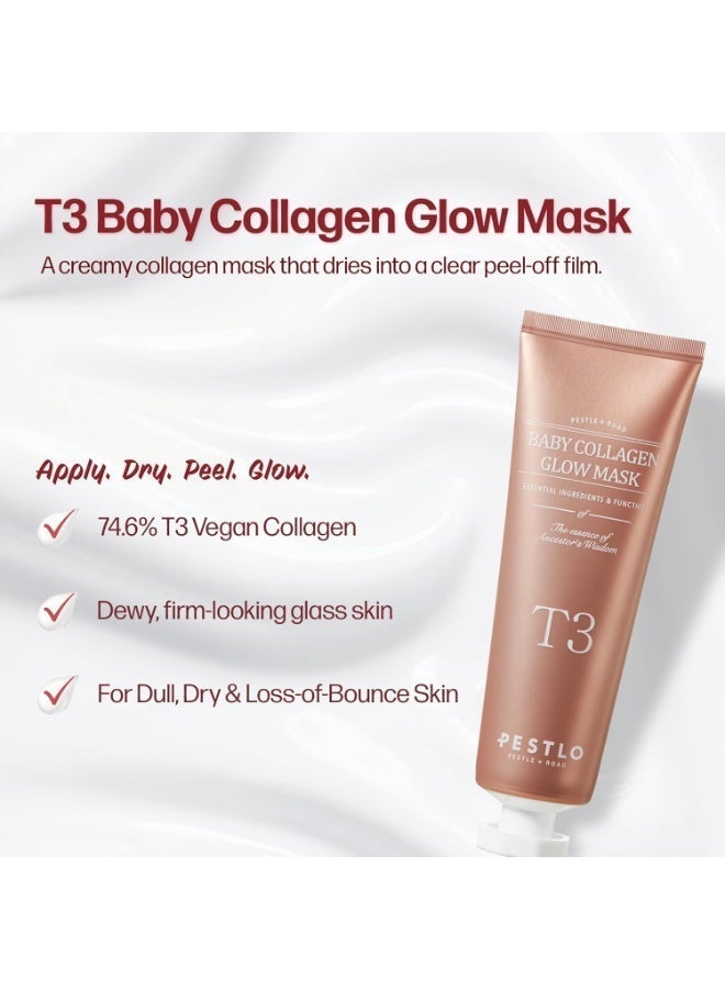PESTLO Baby Collagen Glow Mask, Korean Peel Off Facial Mask, 2.36 fl.oz - Image 4