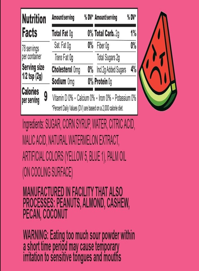 crait Sour Powder Sour Candy Powder for Dessert Topping, Drink Rimmer, Frozen Fruit Sour Watermelon Candy Dust 5.5 Ounce Refill Bag - Image 5