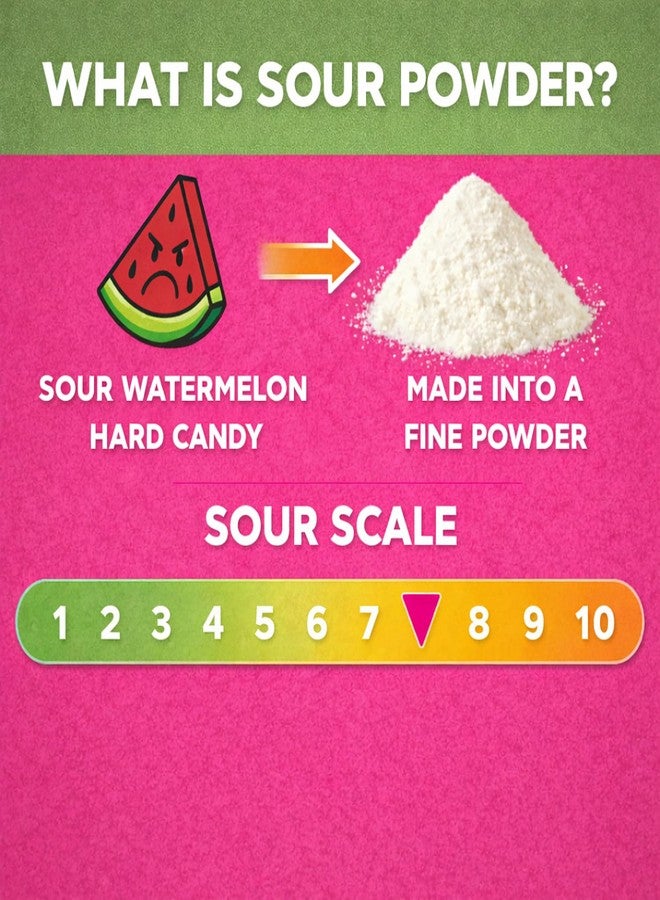 crait Sour Powder Sour Candy Powder for Dessert Topping, Drink Rimmer, Frozen Fruit Sour Watermelon Candy Dust 5.5 Ounce Refill Bag - Image 2