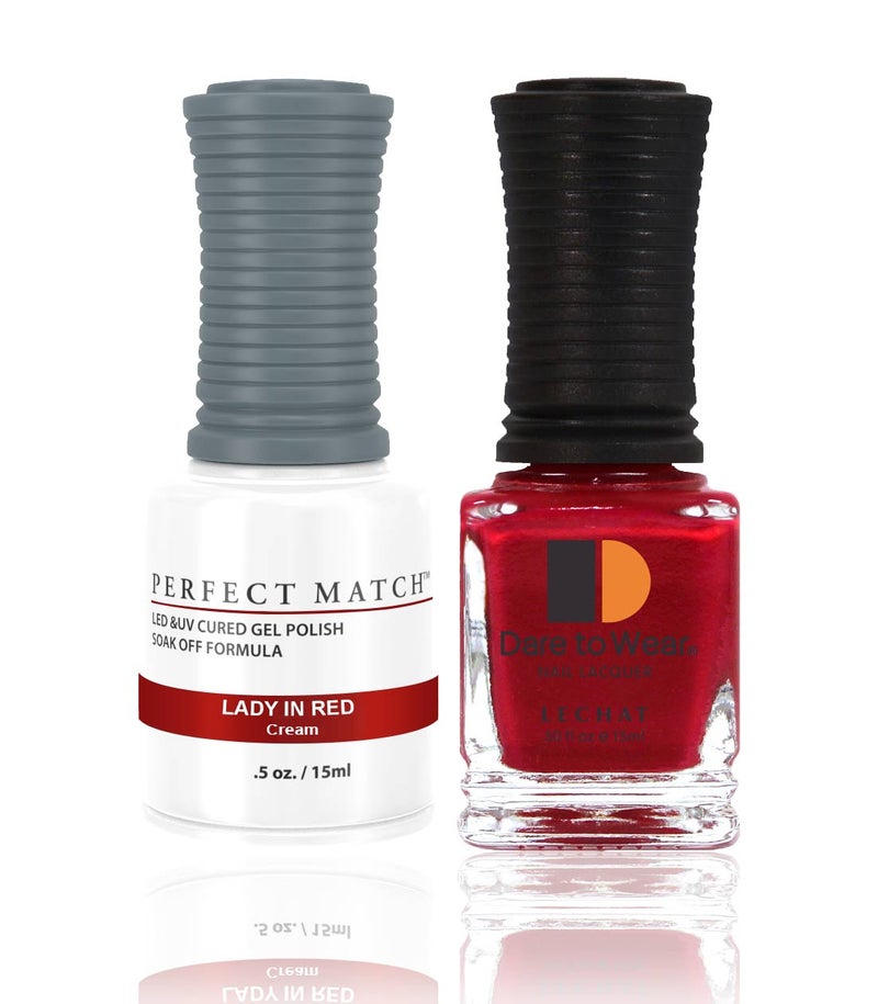 Lechat Perfect Match Gel Nail Polish 15ml Soak Off Long Lasting High Shine UV LED Gel Non Toxic Easy Application Wide Color Range for Manicure and Pedicure  Lady in Red PMS188