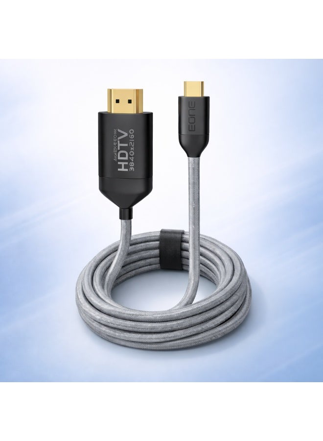 EONE USB-C to HDMI Cable 4K 60Hz Type C to HDTV Cable for MacBook iPad Samsung Laptop Monitor Plug and Play USB C Display Cable – Black - Image 4