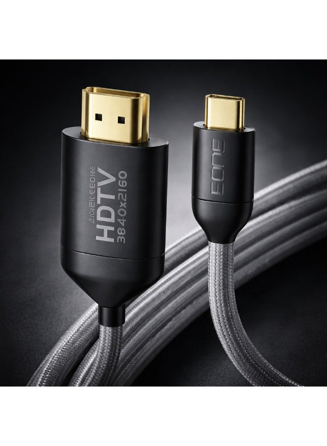EONE USB-C to HDMI Cable 4K 60Hz Type C to HDTV Cable for MacBook iPad Samsung Laptop Monitor Plug and Play USB C Display Cable – Black - Image 3