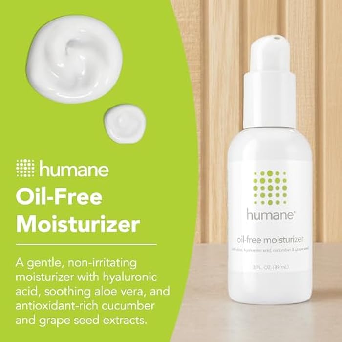 humane Oil-Free Daily Lightweight Face Moisturizer for Acne-Prone Skin - 4 Fl Oz - Gentle for All Skin Types - With Soothing Antioxidants Like Aloe Vera, Hyaluronic Acid, Cucumber and Grapeseed - Image 2