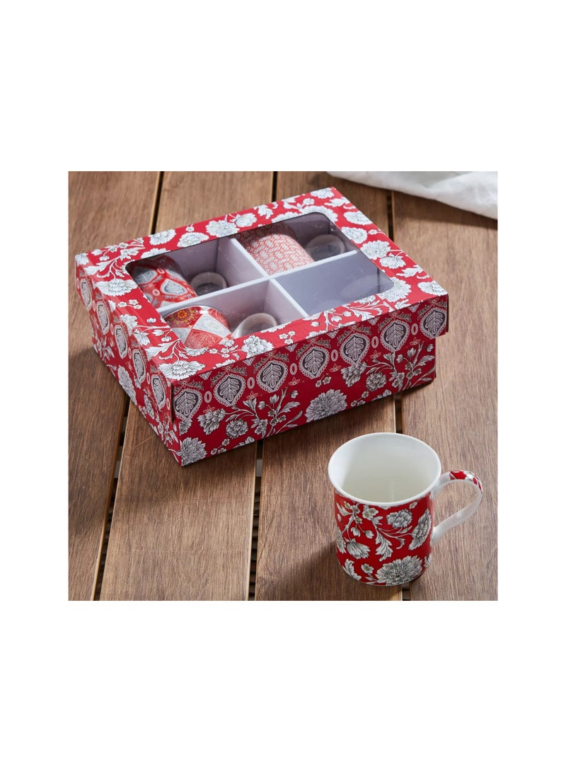 Oxford Porcelain Mug Set of 4 Pieces Match Killer Oxford Red JYD406-1 - Image 2