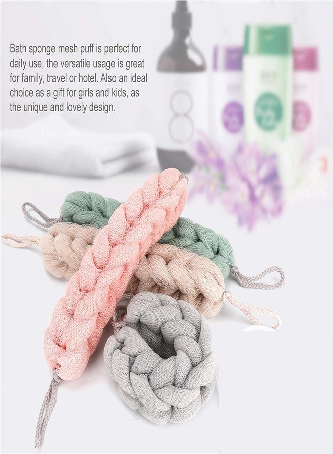 ELECSA Bath Sponges Strap Stretch Exfoliate Body Loofah Back Body Scrubber Stylish and Popular Beautiful (Pack Of 4) - Image 4