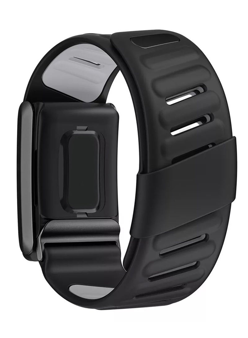 Bukela Sports Strap Compatible with Whoop 5.0 Soft and Breathable Silicone Strap Adjustable Replacement Wristbands for Whoop 5.0 Band - Black - Image 4