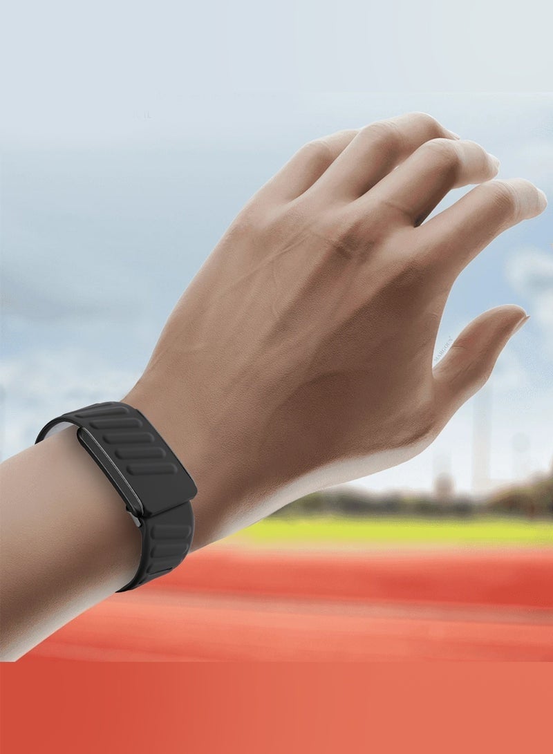 Bukela Sports Strap Compatible with Whoop 5.0 Soft and Breathable Silicone Strap Adjustable Replacement Wristbands for Whoop 5.0 Band - Black - Image 2