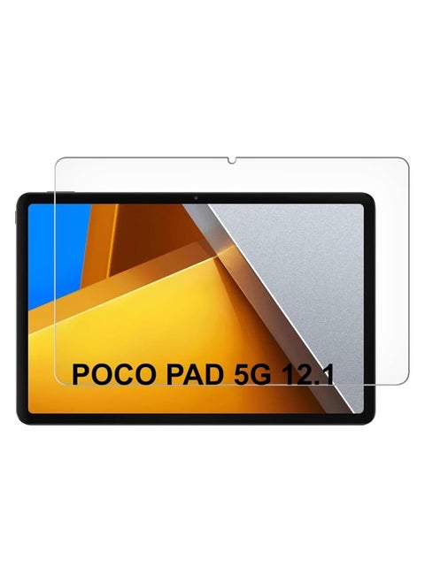 Screen protector for Xiaomi Poco Pad 2024 Edge to Edge Full Screen Coverage Anti Scratch Tempered Glass Xiaomi Poco Pad 12.1" Clear