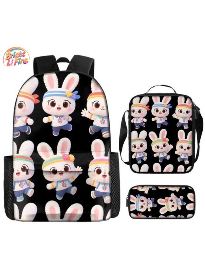 Bright Li Fire The fun and function fly together! Three-piece cartoon bags for children and teenagers to grow grass (available for students, children, friends on outings, mountain climbing, school, etc.) - 91 - Image 1