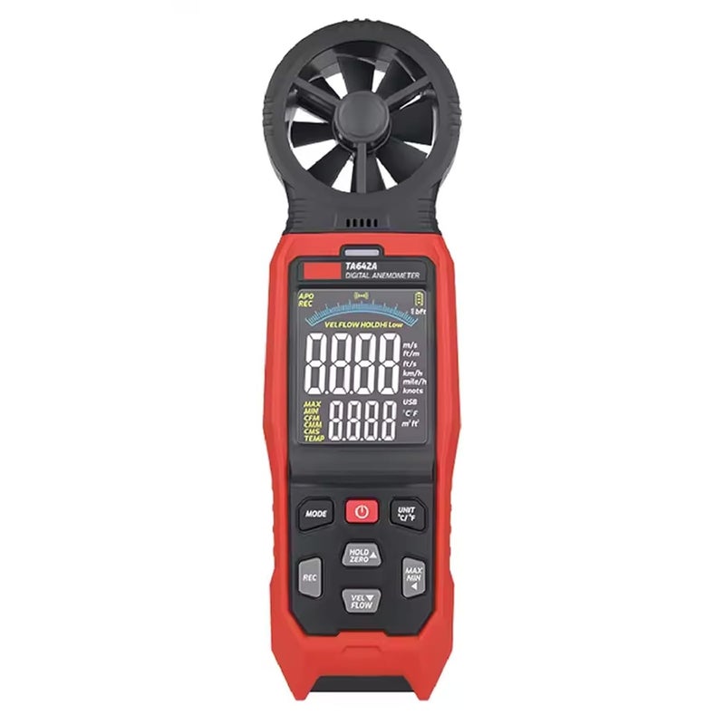 TA642A مقياس سرعة الرياح عالي الدقة USB من النوع المنفصل لاختبار سرعة الهواء والرياح - Image 1