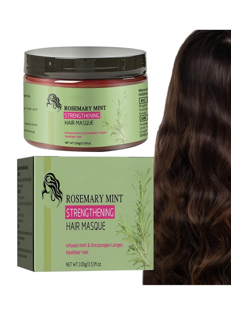 EELHOE 100g Rosemary Mint Strengthening Hair Masque, Deeply Smoothing Damaged Dry Hair, Healthy Hair Penetrates Root To - Image 3