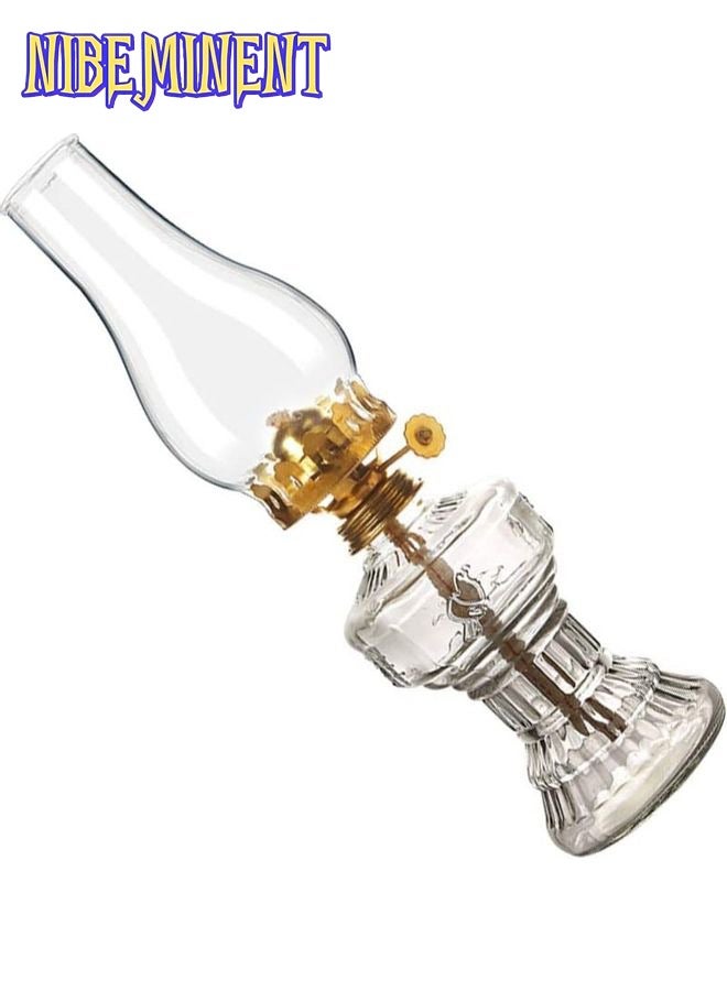 NIBEMINENT Vintage Oil Lantern Clear/Gold 12.5x2.9inch - Image 3
