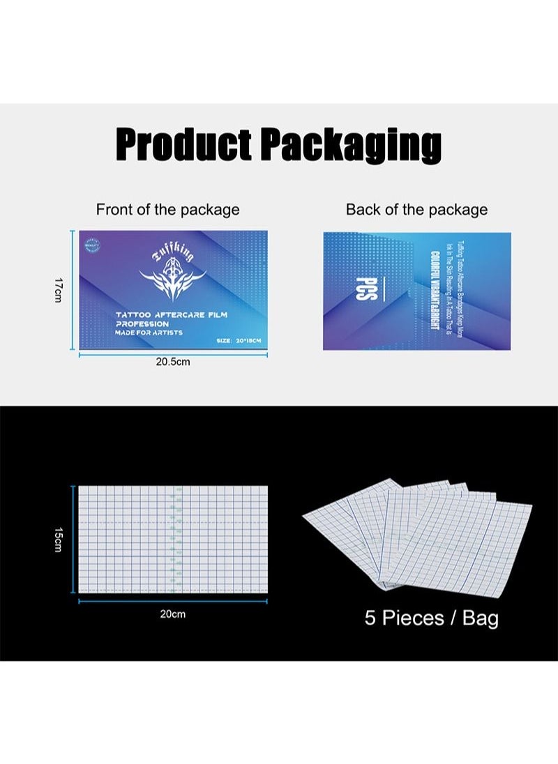 10 Pieces Tattoo Bandage Waterproof Tattoo Adhesive Plastic Second Skin Cover Clear Bandage Tape Tattoo Protection Bandage Tattoo Supplies