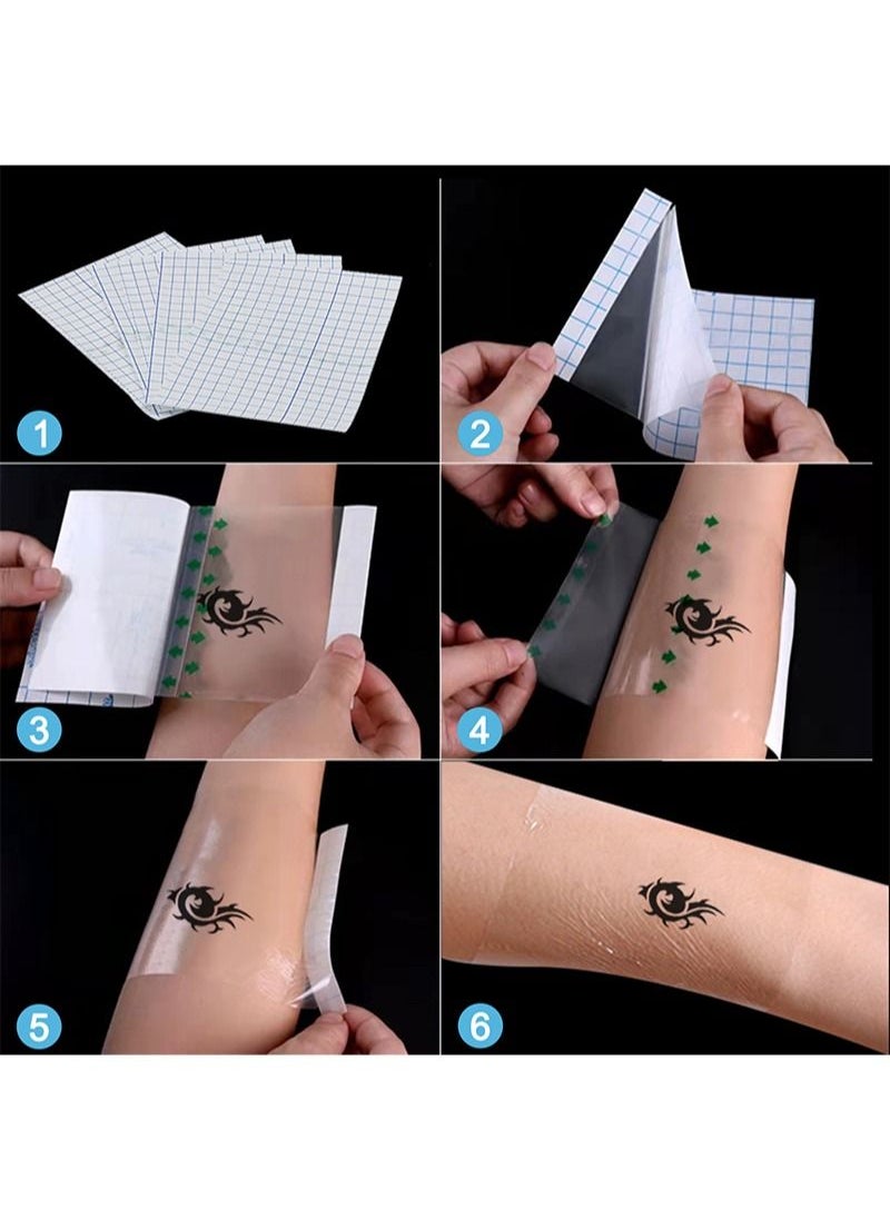 10 Pieces Tattoo Bandage Waterproof Tattoo Adhesive Plastic Second Skin Cover Clear Bandage Tape Tattoo Protection Bandage Tattoo Supplies