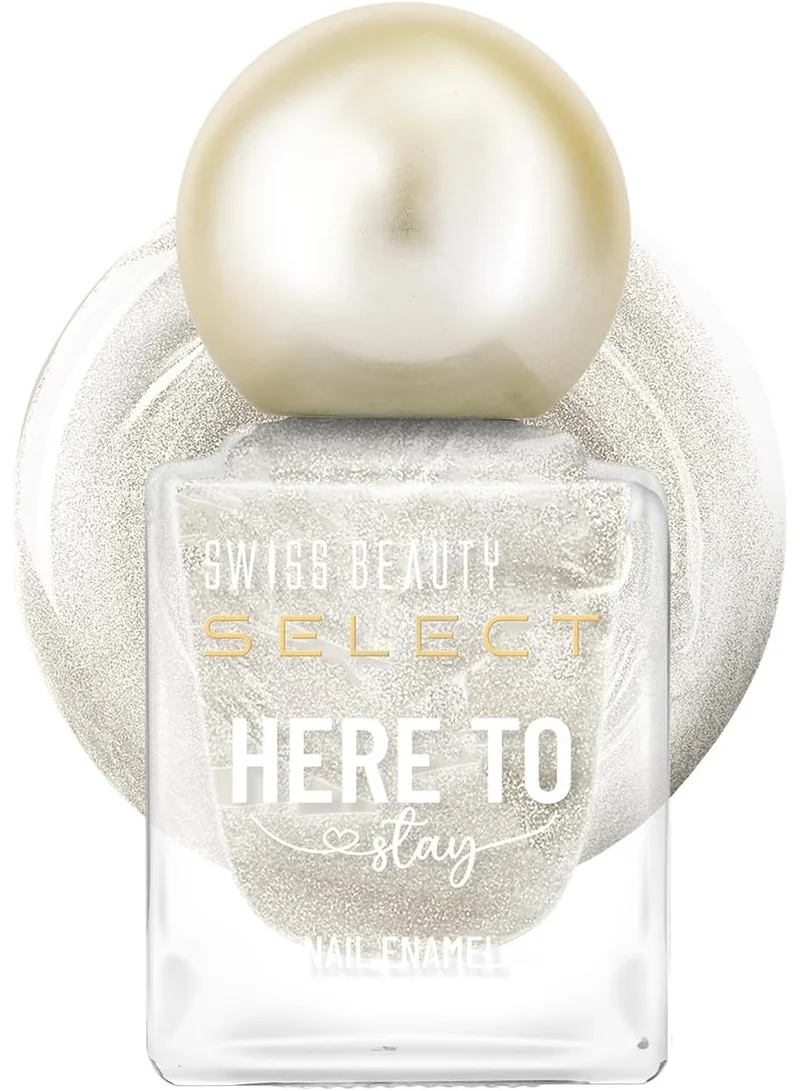 سويس بيوتي Swiss Beauty Select Here to Stay Nail Enamel with High gloss finish | Waterproof & Long-Lasting | Non - stain chip resistant | Shade- Metallic Gold, 12ml |