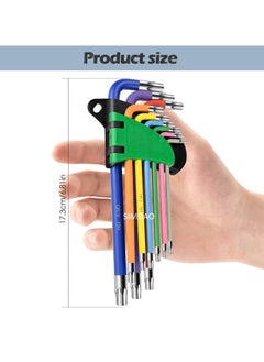 GNAFOTU 9Pcs Metric Hex Key Set,Star Allen Key Set with Color Coding and Torque Handle 2-4.6mm,T10-T50 Anti-Slip Long Ball End Hex Wrench Set, for Disassembly and Maintenance  - Image 4