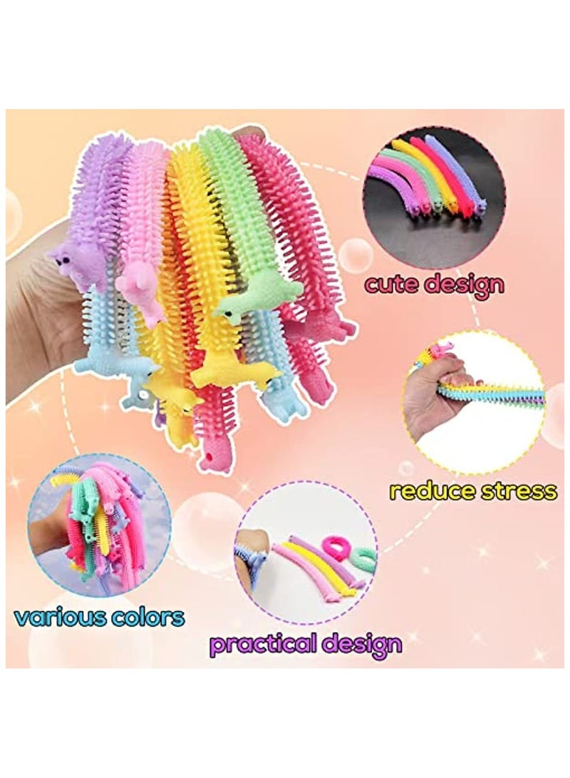 DELGREEN 12 Pcs Dinosaur Stretchy String Fidget Sensory Toys, Relaxing Toys for Kids Ans Adults Stress Relief, Goodie Bag Fillers, Party Favor (Random Color) - Image 2