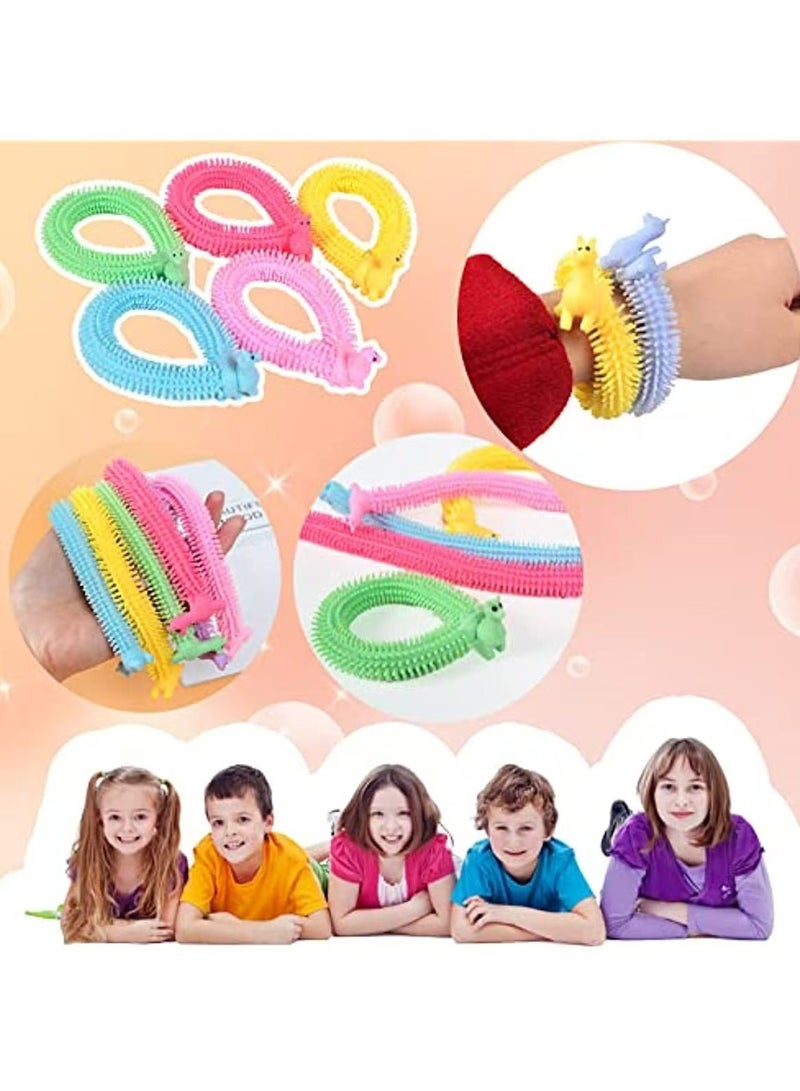 DELGREEN 12 Pcs Dinosaur Stretchy String Fidget Sensory Toys, Relaxing Toys for Kids Ans Adults Stress Relief, Goodie Bag Fillers, Party Favor (Random Color) - Image 4