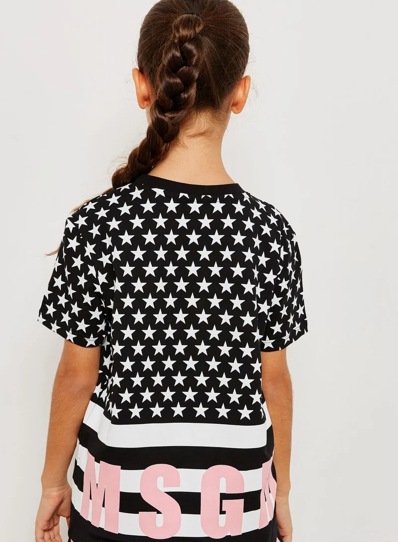 MSGM Kids Printed T-Shirt