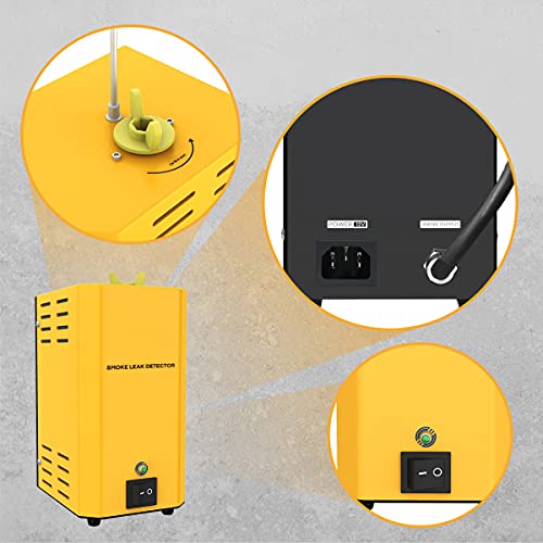 Autool Smoke Leak Detector SDT106 Automotive Smoke Machine Car Smoke Tester Fuel Leak Detectors EVAP Smoke Tester Car Pipe Leakage Tester Vacuum Leaks Detector Built-in Air Pump for 12V Vehicles - Image 3