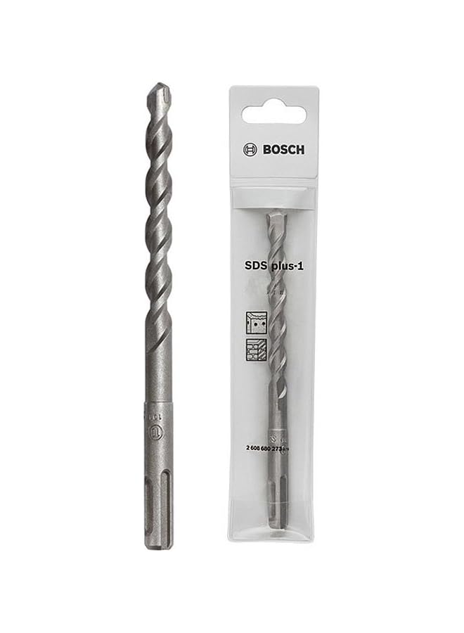 BOSCH Sds Plus 1 Drill Bit For Rotary Hammer Drills Optimised For Drilling Inch Concrete 2 Flute U Shape Flute Design Provides Effective Dust Removal 18.00 Mm Diameter 260 Mm Total Length 1 Pcs - Image 1