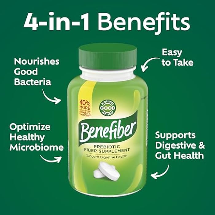 Benefiber Prebiotic GLP-1 Friendly Fiber Supplement Caplets, 84 Count - Image 2