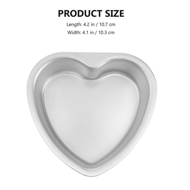 Cabilock 6-Pack Mini Heart Shape Cake Pans 4 Inch Aluminum Alloy Baking Molds with Removable Bottoms for Valentine S Day Birthday Parties Family Gatherings - Image 2