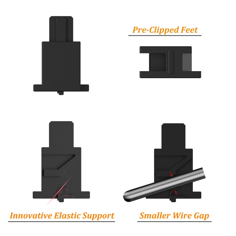 DUROCK Plate Mount Stabilizer V3, Innovative Pre-Clipped Stem for Minimum Wire Wobble 2U 6.25U 7U Keyboard Stabilizers (V3 Nero 80% Kit) - Image 3