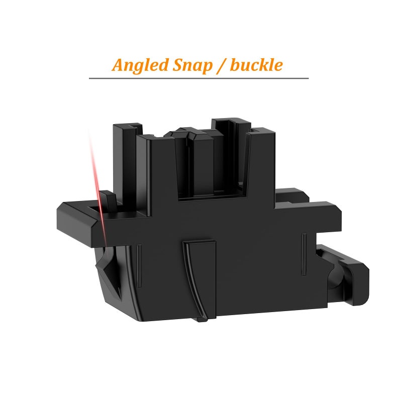 DUROCK Plate Mount Stabilizer V3, Innovative Pre-Clipped Stem for Minimum Wire Wobble 2U 6.25U 7U Keyboard Stabilizers (V3 Nero 80% Kit) - Image 4
