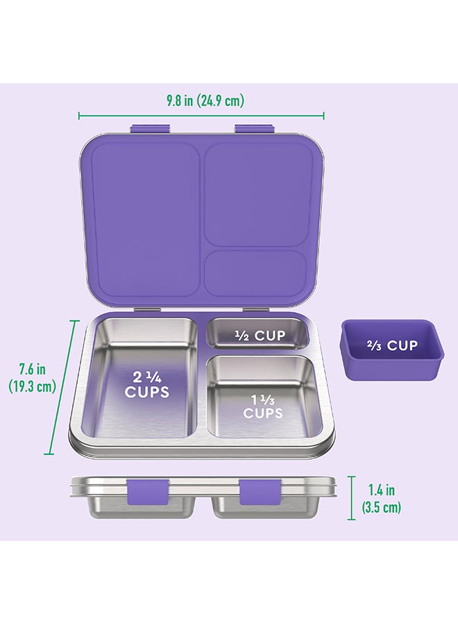 Bentgo Kids Stainless Steel Lunch Box - Purple - Image 3