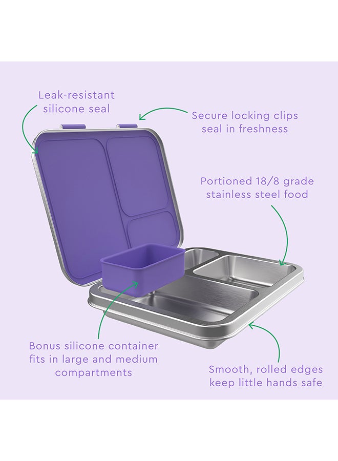 Bentgo Kids Stainless Steel Lunch Box - Purple - Image 2