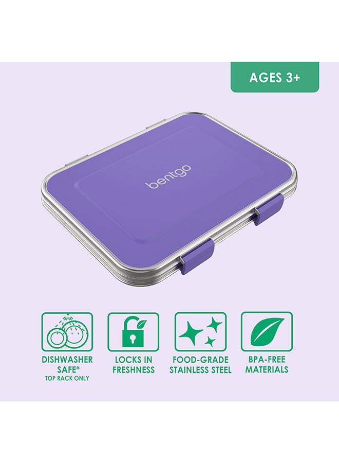 Bentgo Kids Stainless Steel Lunch Box - Purple - Image 4