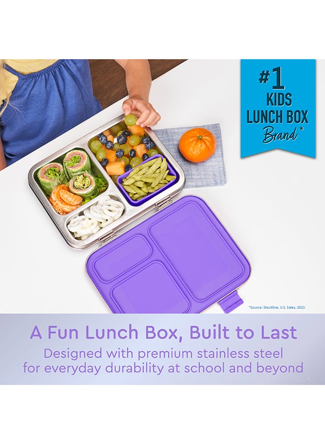 Bentgo Kids Stainless Steel Lunch Box - Purple - Image 5