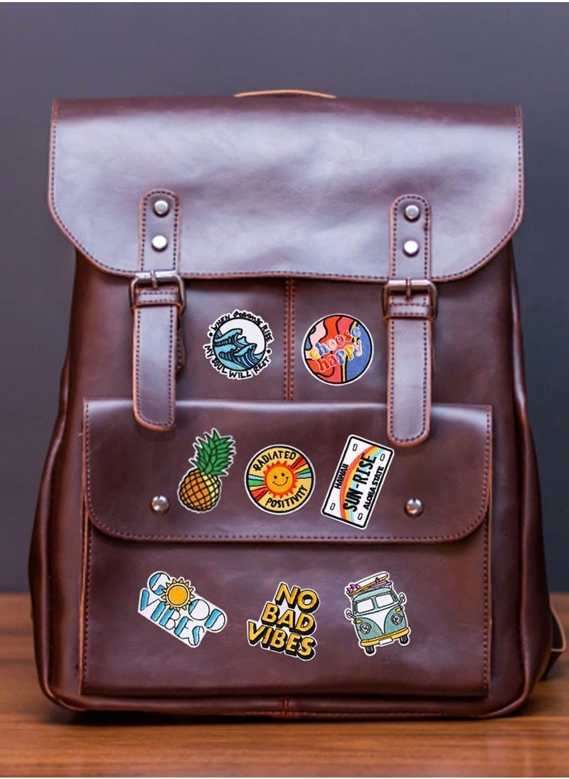 Y&D - 10 Pieces Iron On Patches and Embroidered for Clothing with Sewing Kit Jackets Backpacks Jeans Clothes Each Patch - Image 1