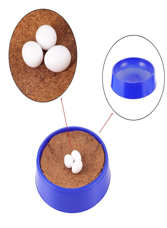 FULAIERGD Pigeon Supplies Set,3Pcs Bird Breeding Nest Bird Eggs Mat,4 Pcs Pigeon Stand Dove Rest Stand,9 Pcs White Solid Plastic Eggs for All Kinds of Pet Nests - Image 4