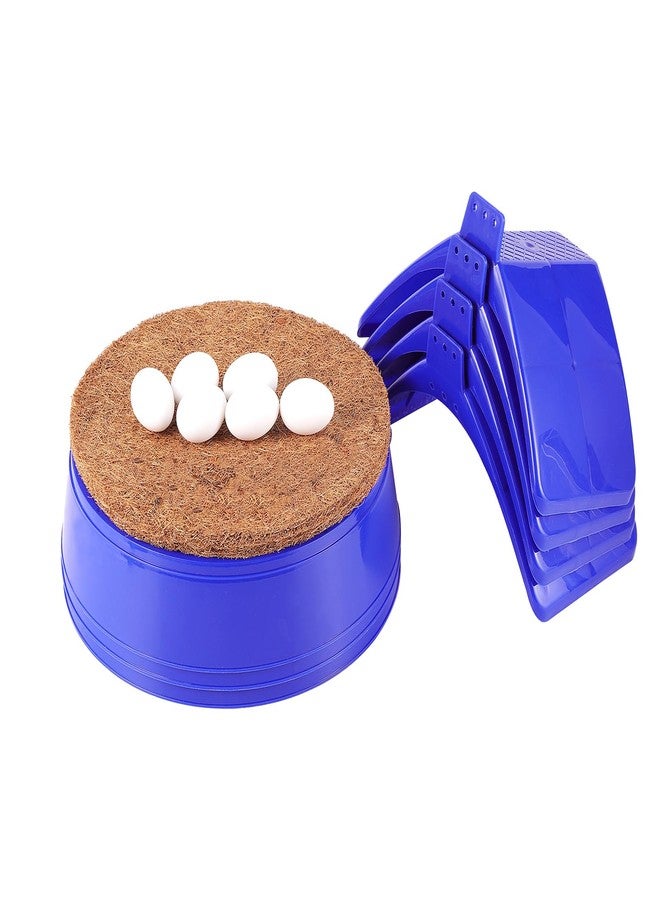 FULAIERGD Pigeon Supplies Set,3Pcs Bird Breeding Nest Bird Eggs Mat,4 Pcs Pigeon Stand Dove Rest Stand,9 Pcs White Solid Plastic Eggs for All Kinds of Pet Nests - Image 5