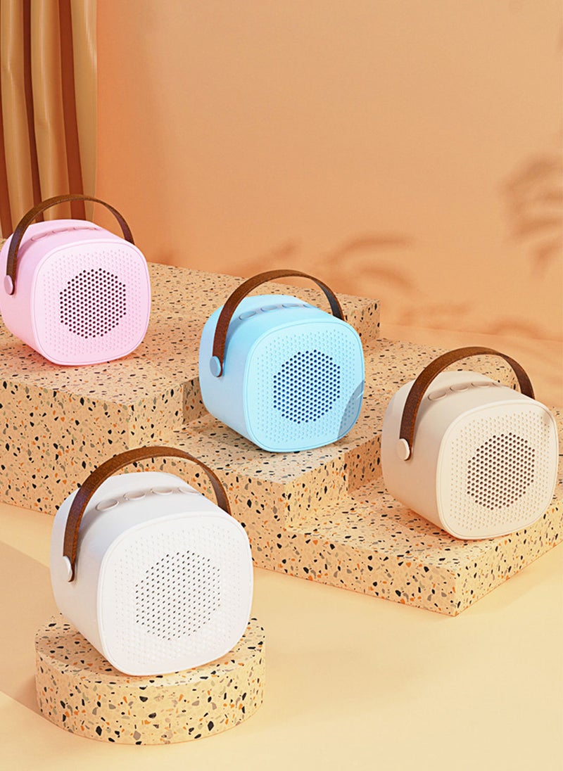 Sharpdo - Mini Karaoke Machine Wireless Karaoke Microphone Portable Micro Bluetooth Speaker With Duo Microphone White - Image 1