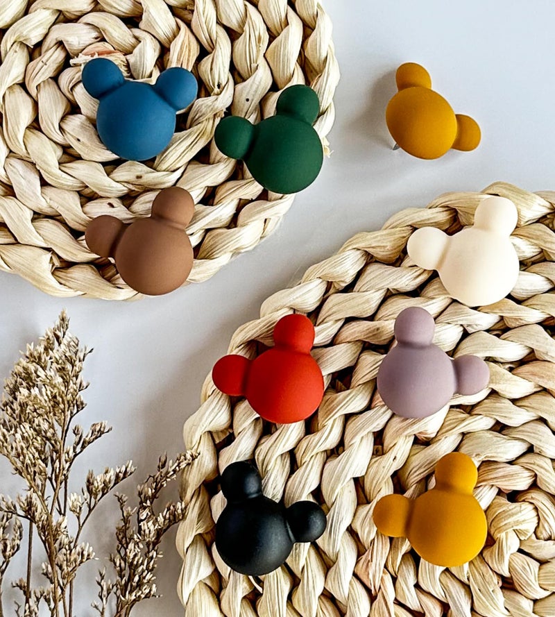 KEYDUACU 24 Pcs Cute Push pins,Colorful Decorative thumbtacks,Mouse Push pins,for Cork Board,Office or Home (24 Pcs- Velvet) - Image 5
