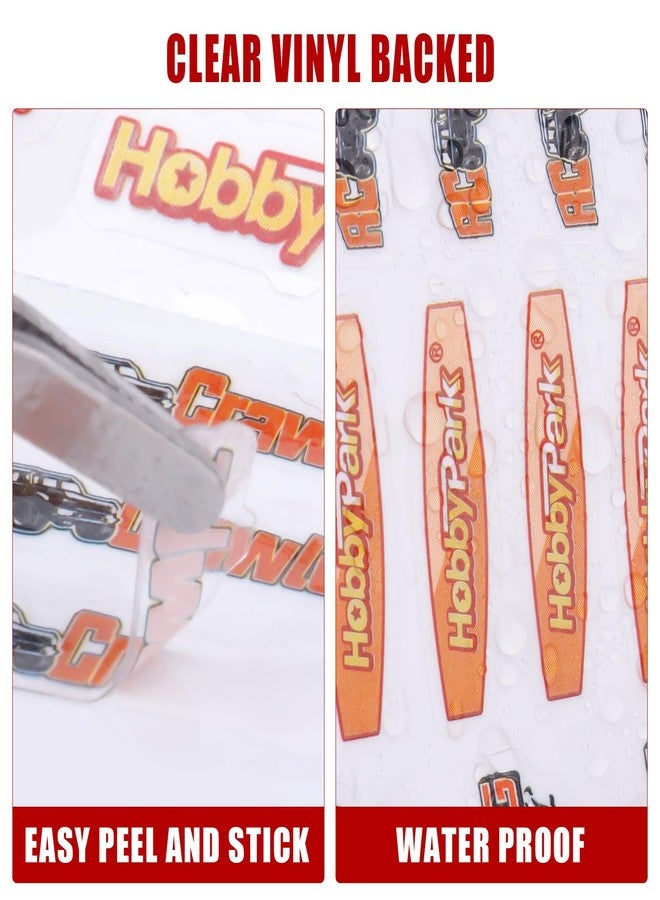 HobbyPark Pre-Cut Sponsor Decals Stickers Sheets for 1/16 1/18 1/24 Scale RC Crawler, Cars, Truck, fit TRX4M SCX24 AX24 FCX18 FCX24 Body Shell, Die Cut - Image 3