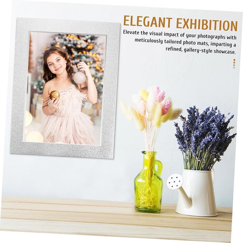 10Pcs White Cardboard Photo Frame Mats For Wall Display DIY Picture Framing - Image 4