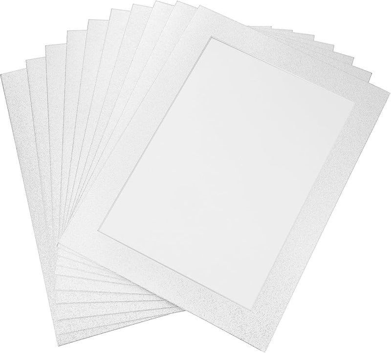 10Pcs White Cardboard Photo Frame Mats For Wall Display DIY Picture Framing - Image 1