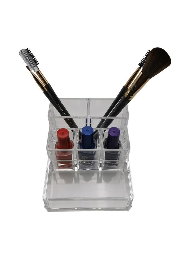 asmat Acrylic Makeup Brush Holder Organizer,Eyeliners Display Holder Cosmetic Brushes Storage Solution for Vanity, Dresser and Countertop - Image 1