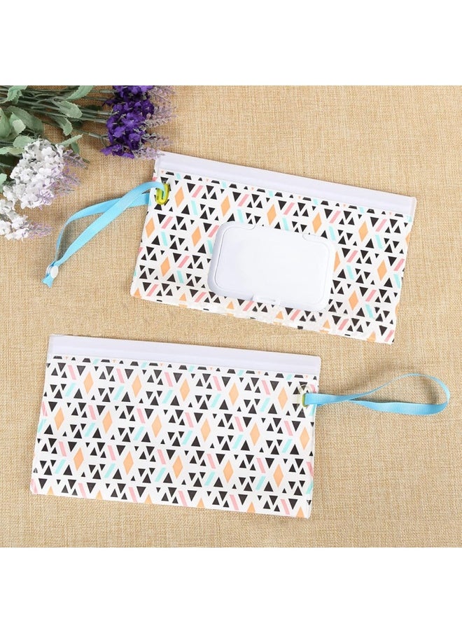 CYG&CL CYG&CL 2 Pack Reusable Wipes Pouch Portable Wipes Dispenser Refillable Wipes Container Lightweight Travel Wipes Case Baby Wipes Holder for Diaper Bag  - Image 1