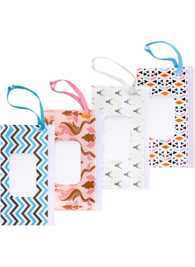CYG&CL CYG&CL 2 Pack Reusable Wipes Pouch Portable Wipes Dispenser Refillable Wipes Container Lightweight Travel Wipes Case Baby Wipes Holder for Diaper Bag  - Image 5