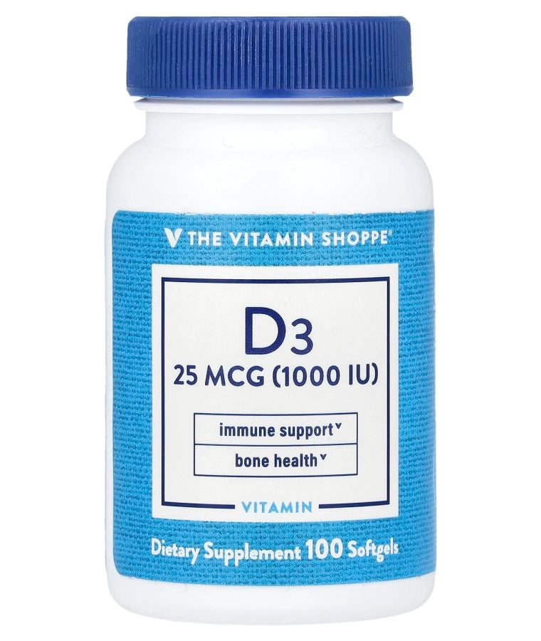 The Vitamin Shoppe Vitamin D3 25 mcg (1000 IU) 100 Softgels