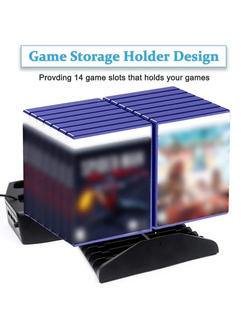 PS5 Cooling Fan Stand, Fast Charger for PS5 Dual Sense Controllers, PS5 Vertical Stand for PS5 Disc  Digital Editions - Image 2