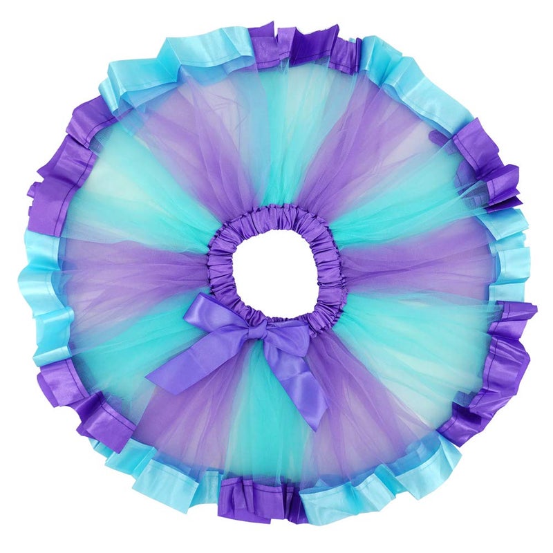 BGFKS LayeredTulle Rainbow Tutu Skirt for Newborn Baby Girls 1st Birthday Photography Outfit Sets. (Mermaid, 0-24 Months) - Image 2