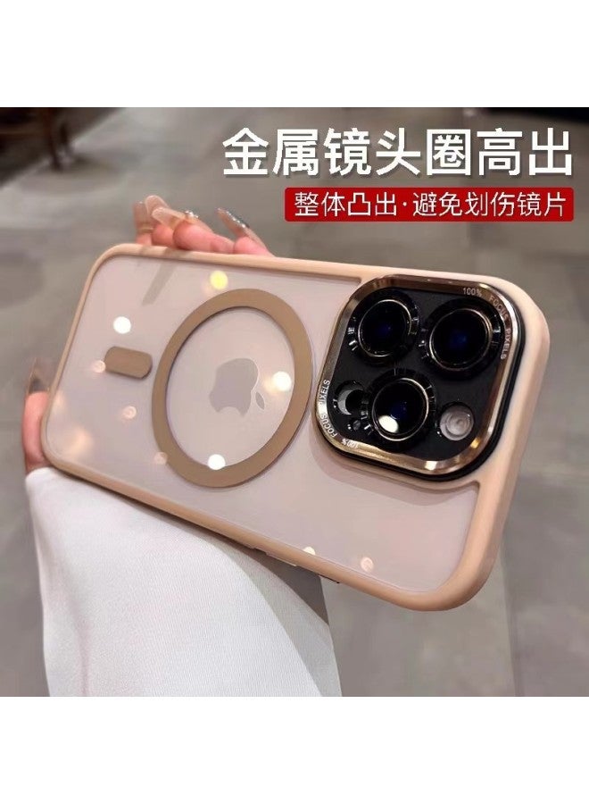 Suitable For Iphone 17 Pro Case, Eagle-eye Metal Lens, Magnetic Skin-feel Black Back Cover, Apple 16 Hard Case Protection