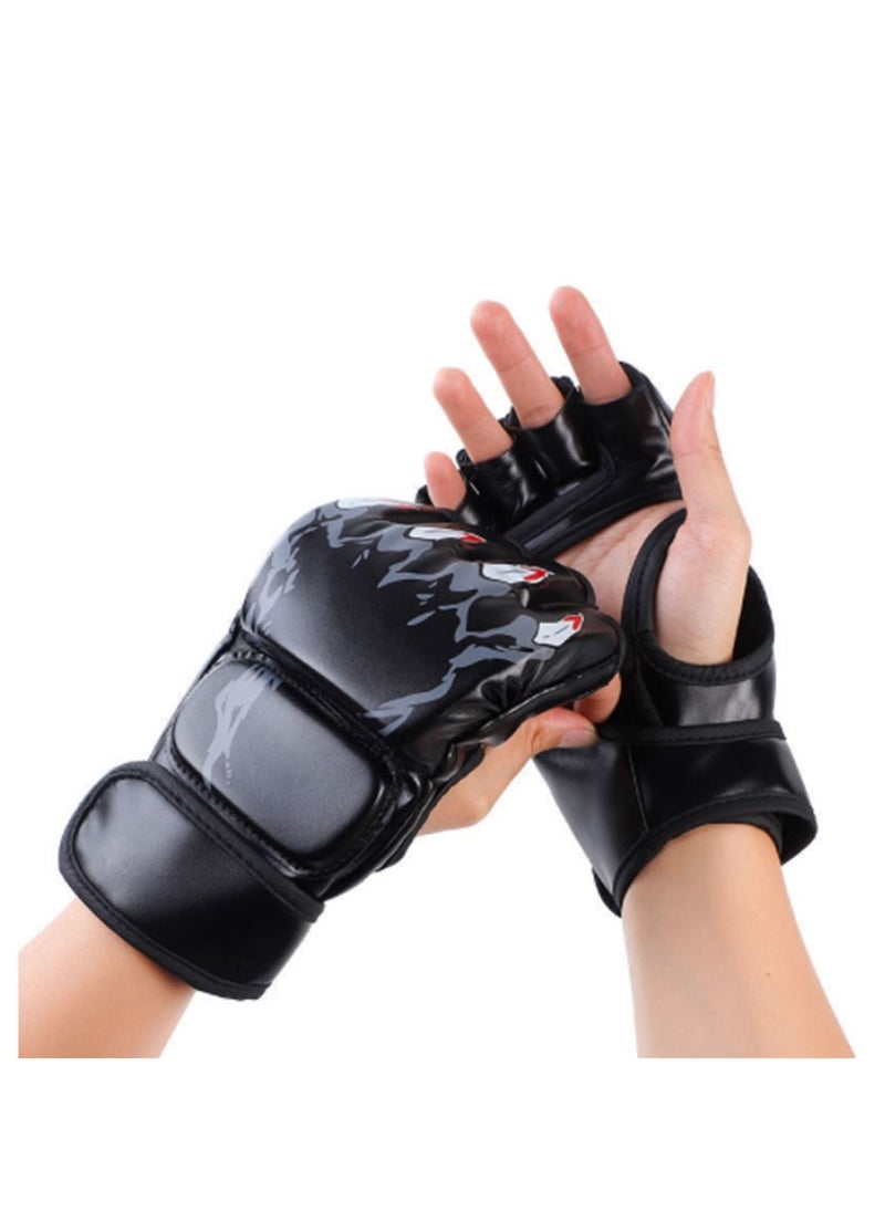 Furtey - Boxing Gear Half finger Boxing Gloves For Boxing Training、MMA、Fighting、UFC、Contest Gear - Image 1