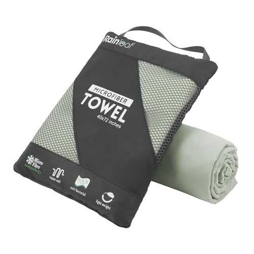 Rainleaf Microfiber Towel Perfect Travel & Gym & Camping Towel. Quick Dry - Super Absorbent - Ultra Compact - Lightweight. Suitable for Trip, Beach, Shower, Backpacking, Pool - Image 1